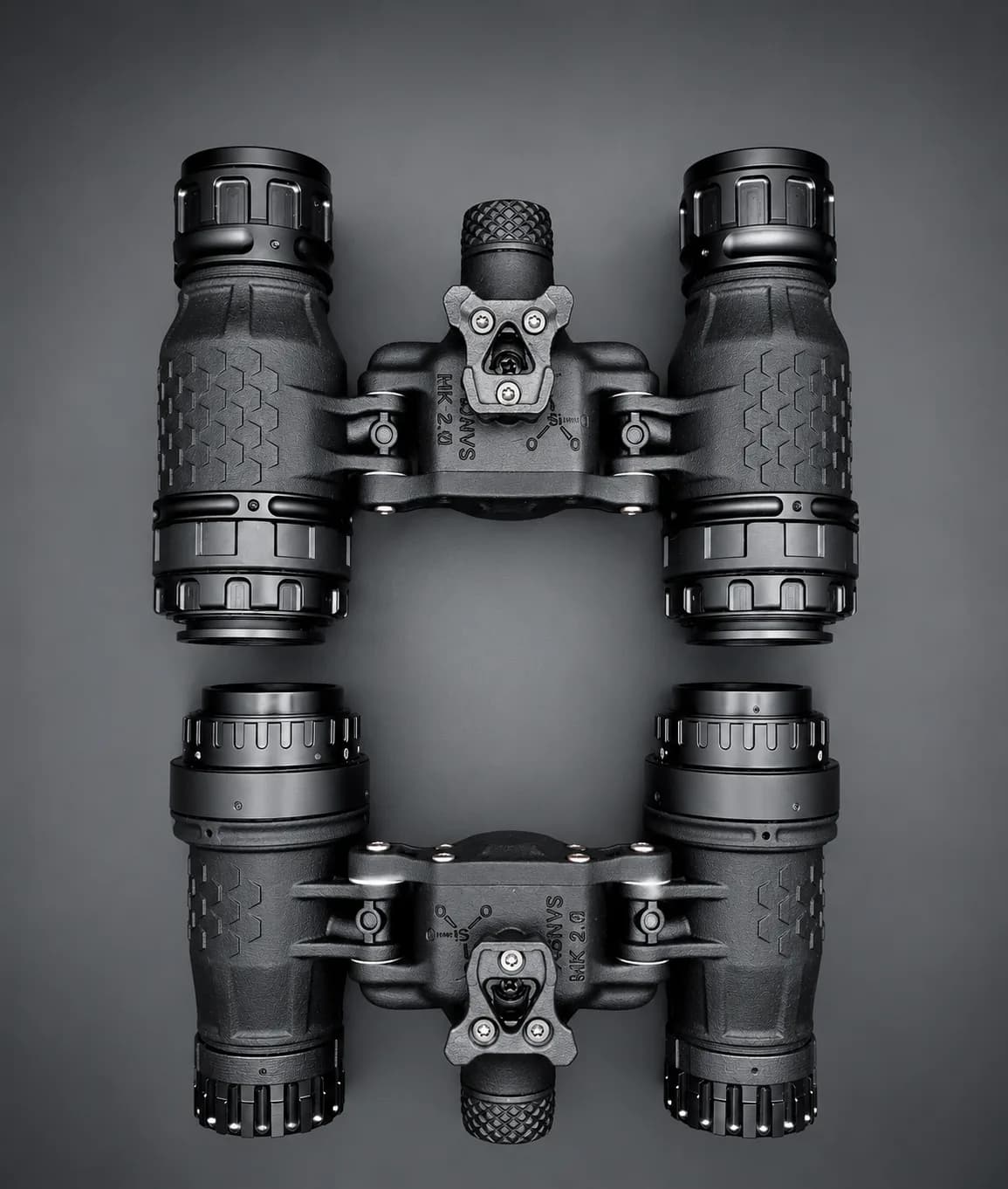 LAB-NVS MK2 16 mm and 18 mm seen from above, MJF PA11 printed housings